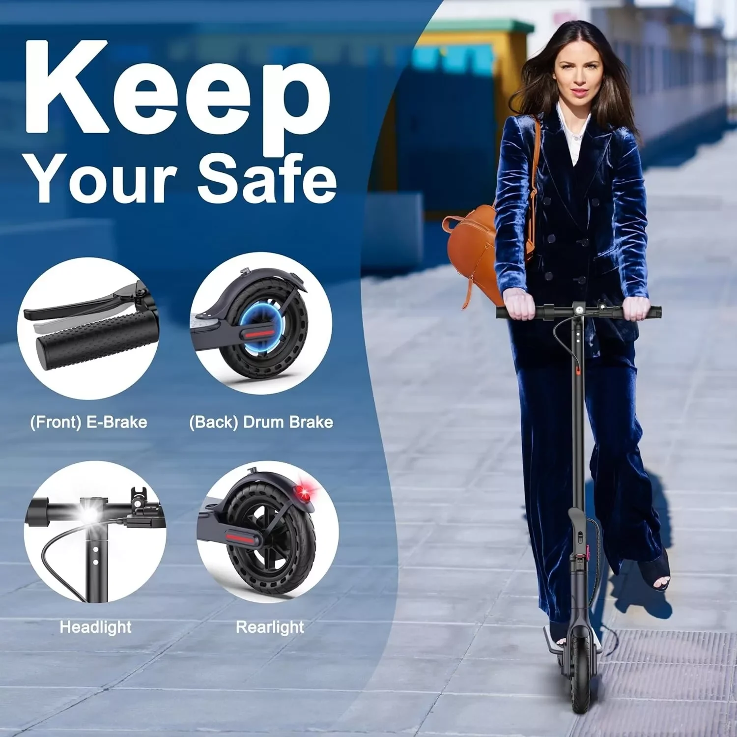 LP60 Electric Scooter 350W 19mph APP Smart Control Scooter 8.5inch tire Folding Electric Scooter 16miles Max Range for Adult - Image 10