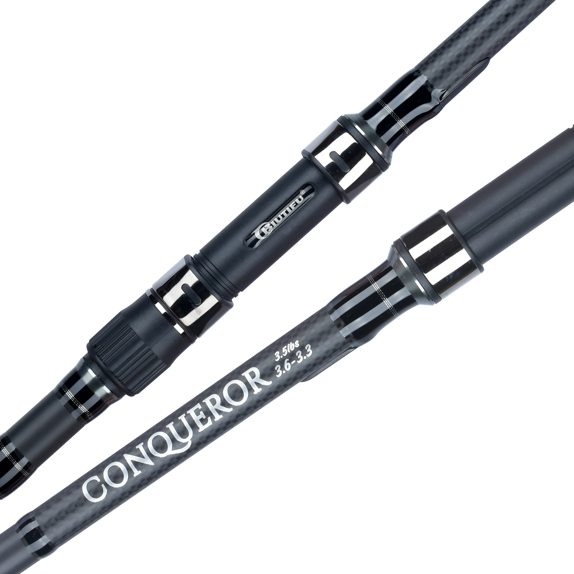 BIUTIFU 2Tips Carp Fishing Rod 3.5lb 7Sections 4.2/3.6/3.0m 30t Carbon Fiber Travel Throwing 60-150m Shore Casting Spinning Pole - Image 5
