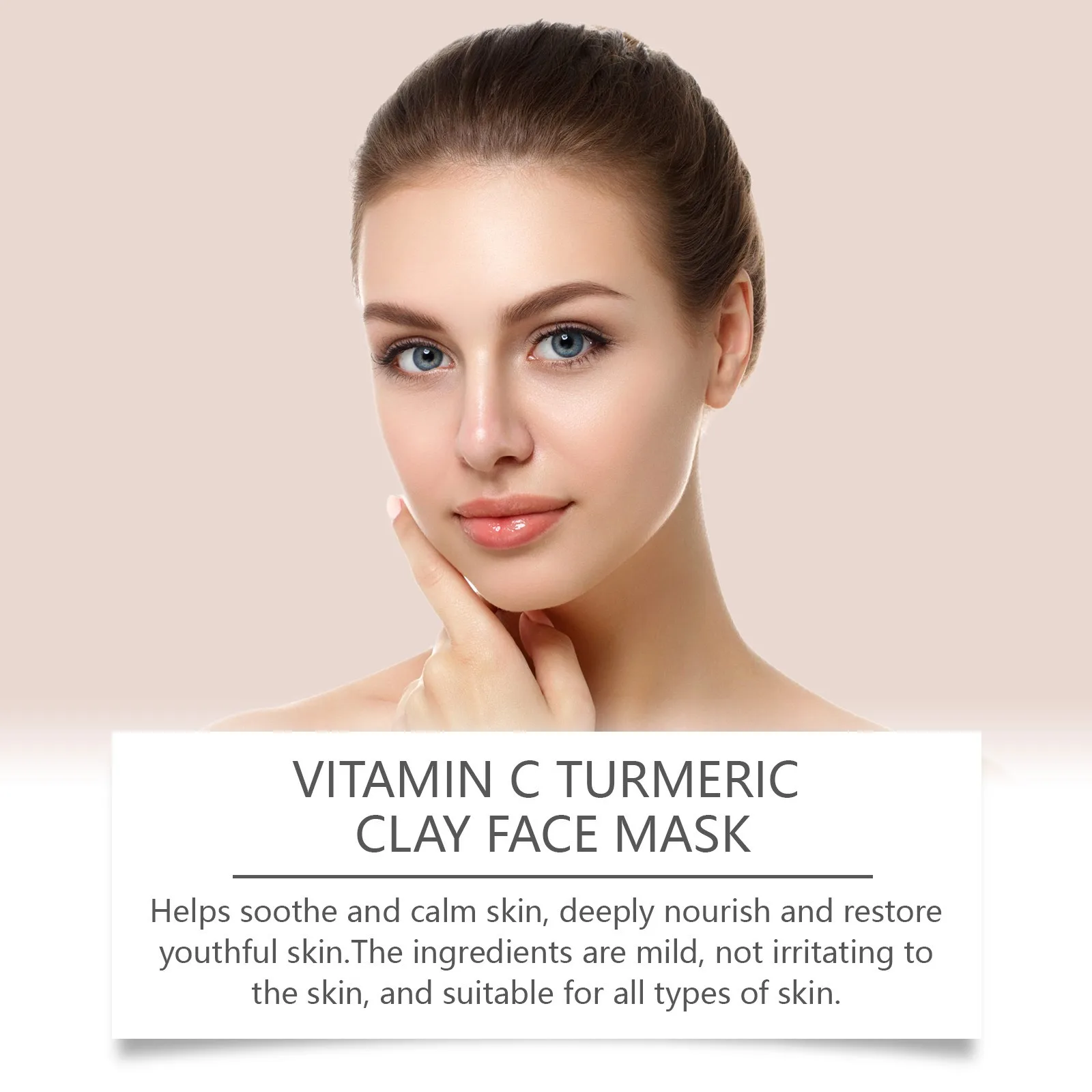 Vitamin C Exfoliating facial mask Turmeric Exfoliating facial mask Improve Pore Deep Cleaning facial mask Apply facial mask - Image 4