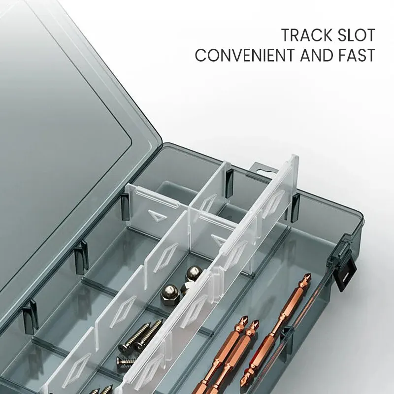 AIRAJ Plastic Tool Parts Box Storage Screw Box Tool Classification Electronic Component Drill Bit Accessories Thickened Grid Box - Image 8
