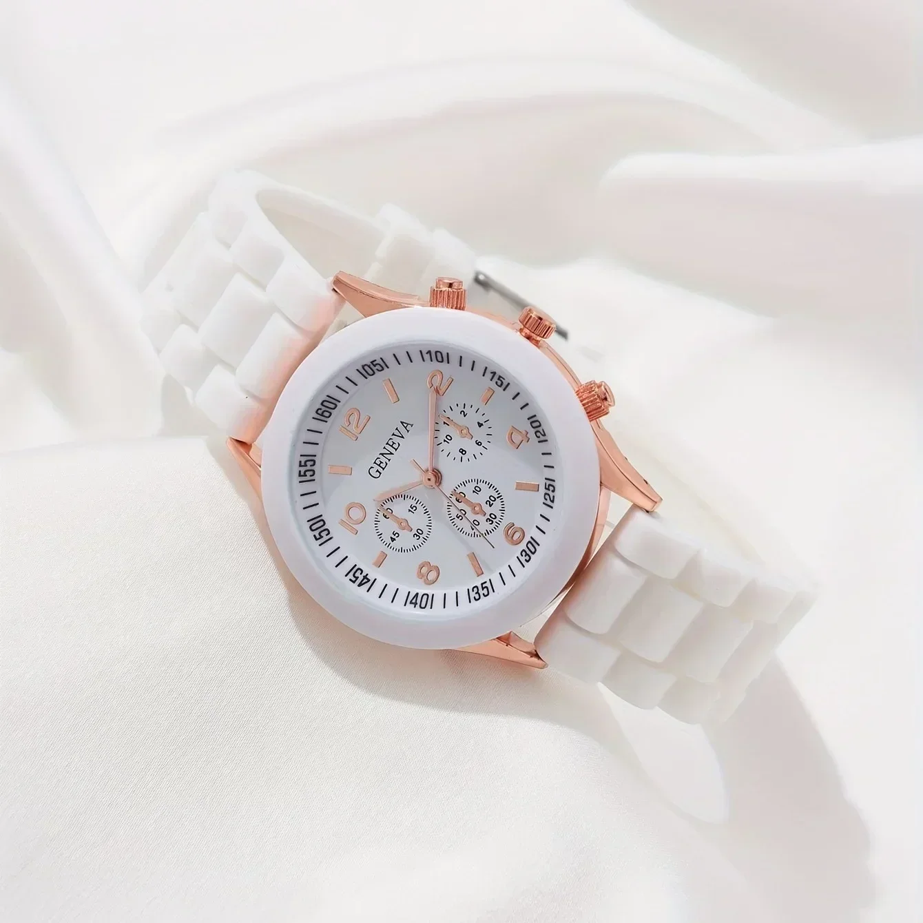 5PCS Set Luxury Watch Women Ring Necklace Earrings Rhinestone Fashion Wristwatch Female Casual Ladies Watches Bracelet Set Clock - Image 7