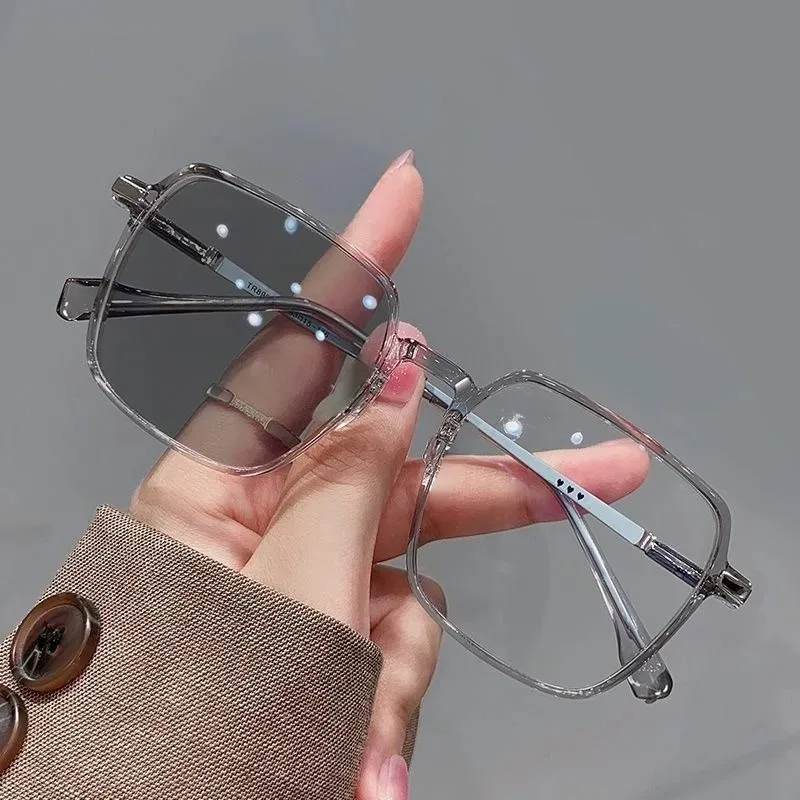 Photochromic Anti Radiation Glasses Metal Eyeglass For Woman Men - Image 3