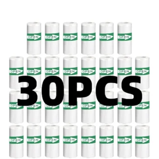30 Rolls 57*25mm Thermal Paper White Sticker Camera Instant Print Kids Camera Printing Paper Replacement Accessories Parts
