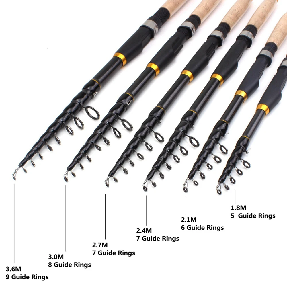 Ultrashort Telescopic Fishing Rod Multifunction Spinning Rod Carbon Fishing Fish Pole Durable Anti Slip Fishing Rod Fishing Tool - Image 11