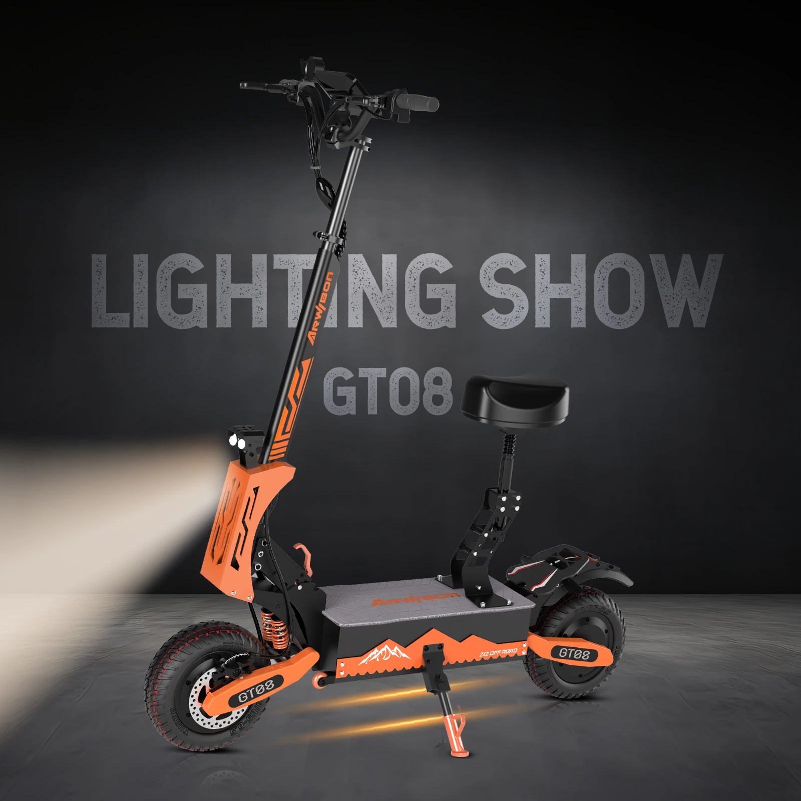 Arwibon 5600W Adult Electric Scooter Dual Motor Top Speed 46MPH,60V27AH, 11-inch Off-Road Tires Sport Folding eScooter with Seat - Image 6