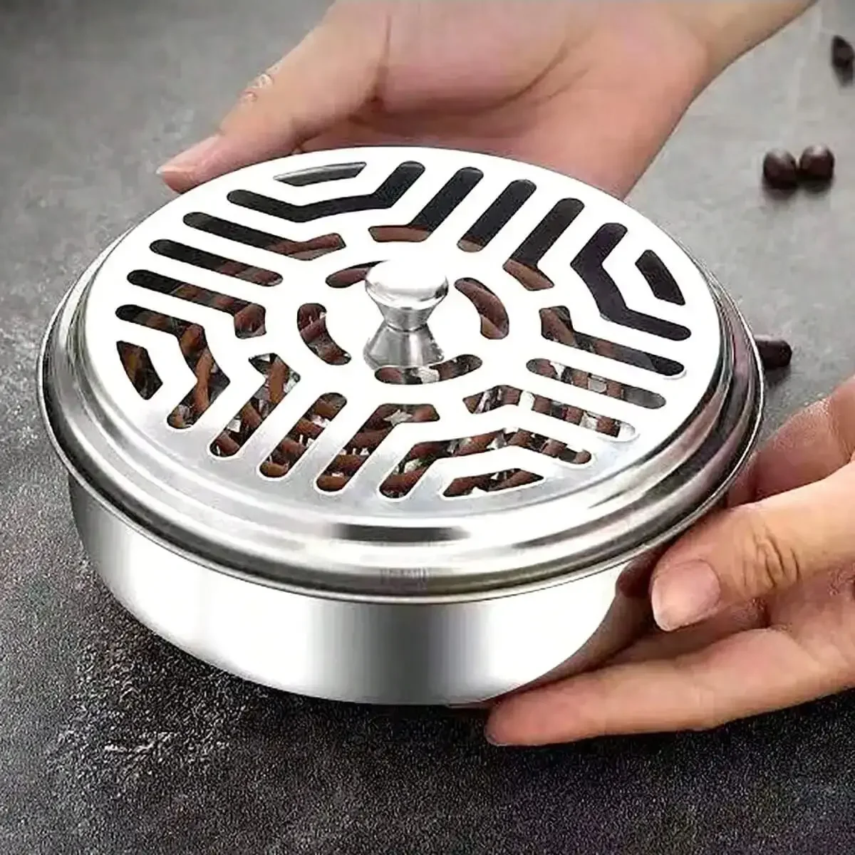 1PC Stainless Steel Mosquito Incense Box with Cover, Mosquito Incense Plate, Nail Teeth, Mosquito Incense Tray, Safety, Fire Pro - Image 3