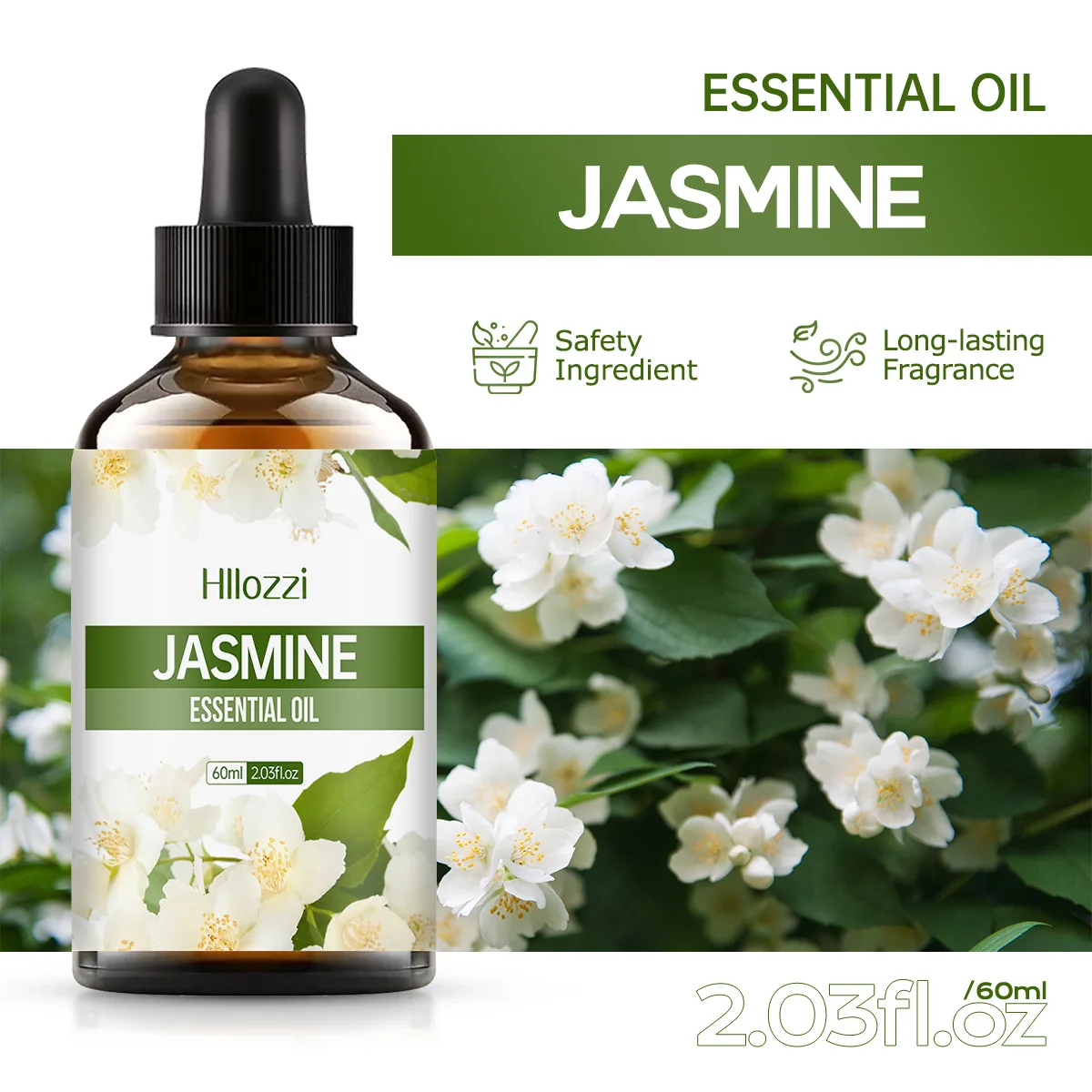 Jasmine essential oil facial skin care oil moisturizing body care massage oil aromatherapy essential oil lasting fragrance - Image 2