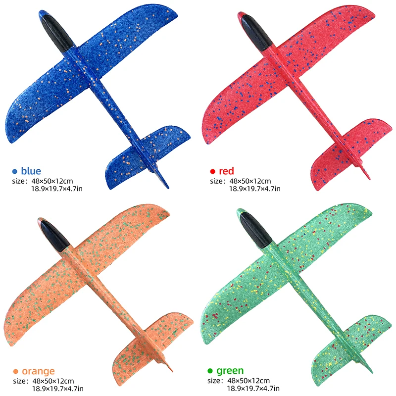 50/33CM Big Flash Glider Foam Plane Hand Throw Light Inertial AirPlane Outdoor Launch Fun of Kids Toys for Children Boys Gift - Image 5