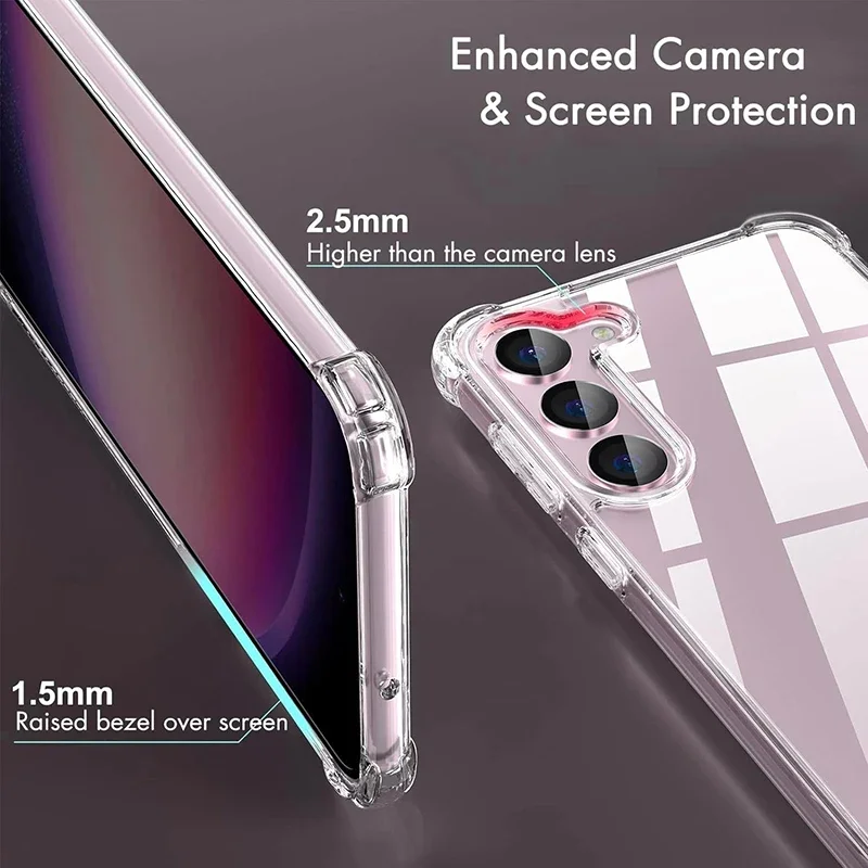 Hybrid Shockproof Case For Samsung Galaxy S25 FE S24 S23 S21 S22 Plus Ultra Clear Hard Case For Samsung A56 A36 A54 A34 A53 A33 - Image 4