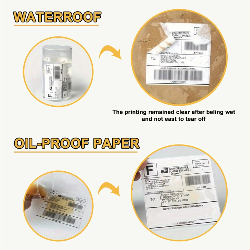 4*6 Inch Shipping Thermal Label 500sheets Per stacked Thermal Label Adhesive Stickers Thermal Postage BPA Free For D100 D200 - Image 3