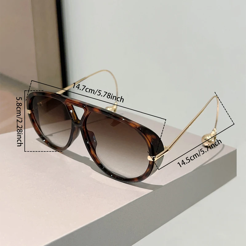 KAMMPT Oversized Pilot Sunglasses 2025 New in Fashion Double Bridge Gradient Shades Women Trendy Luxury Brand Design Sun Glasses - Image 6