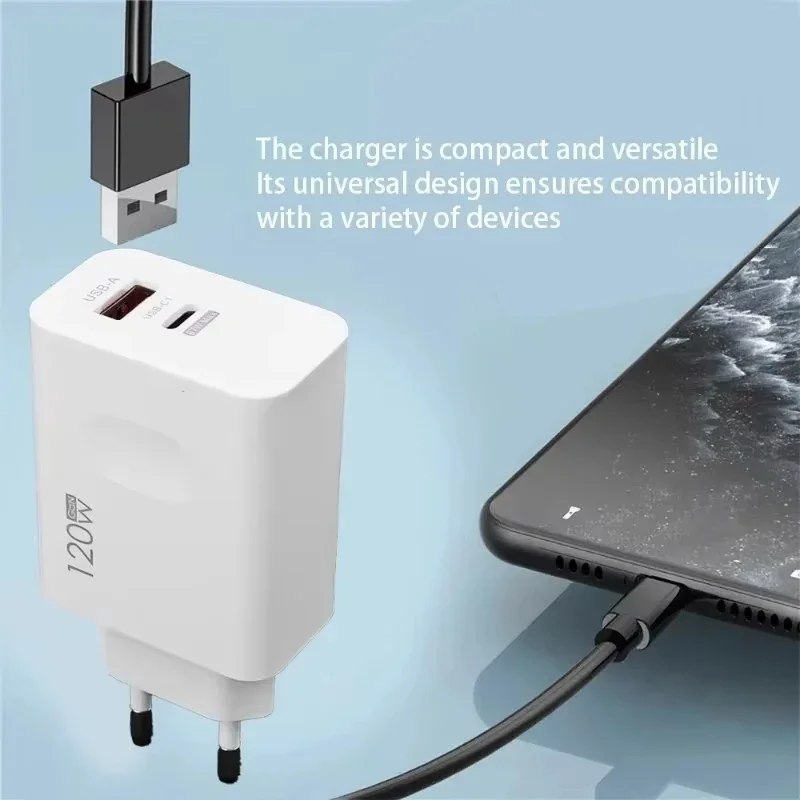 Xiaomi 120w Super Fast Charging GaN Head Flash Charging EU US UK Mobile Phone Charger Suitable For Apple Xiaomi Huawei Samsung - Image 5
