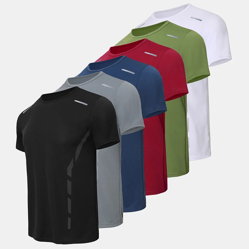 1/3/4 Pieces Summer Men's Printed Quick-drying Breathable Short-sleeved Plus Size Loose Sports Casual T-shirt Multicolor Choice - Image 6