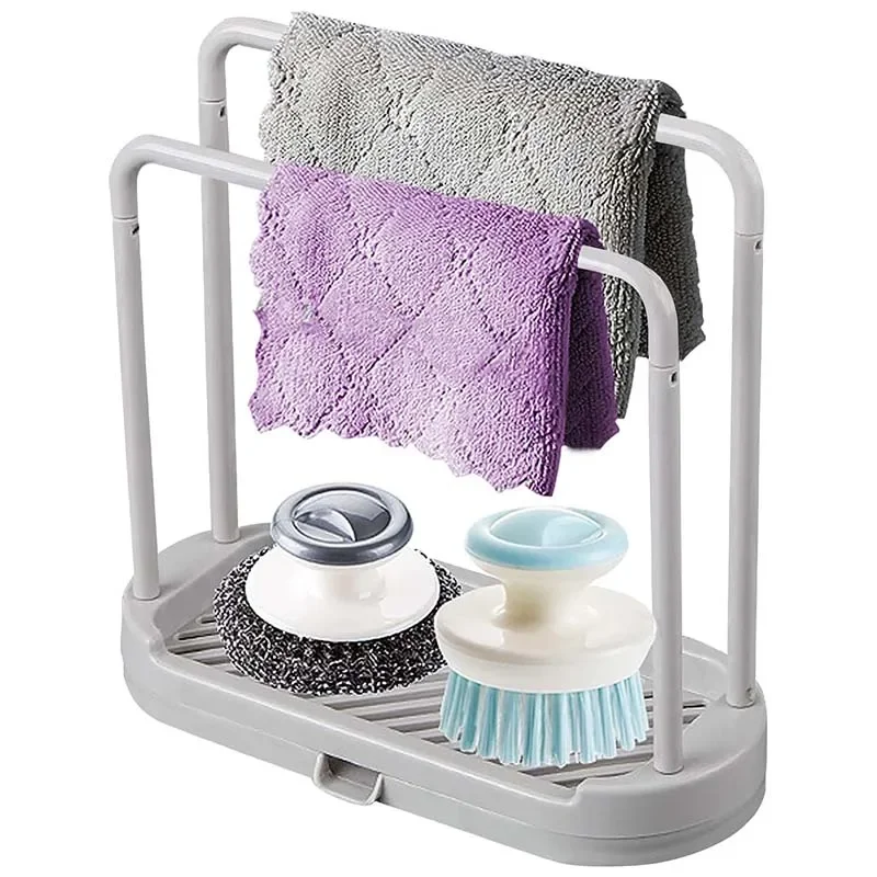 Kitchen Rag Drain Stand Kitchen Accessories Sink Drainage Shelf Sink Drain Storage Basket for Sponge Rag Wire Ball - Image 3