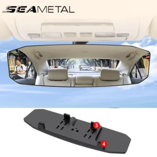 SEAMETAL Wide Angle Convex Rearview Mirror Anti Glare Car Interior Rear View Baby Child Seat Watch Sun Visor Mirror Covers