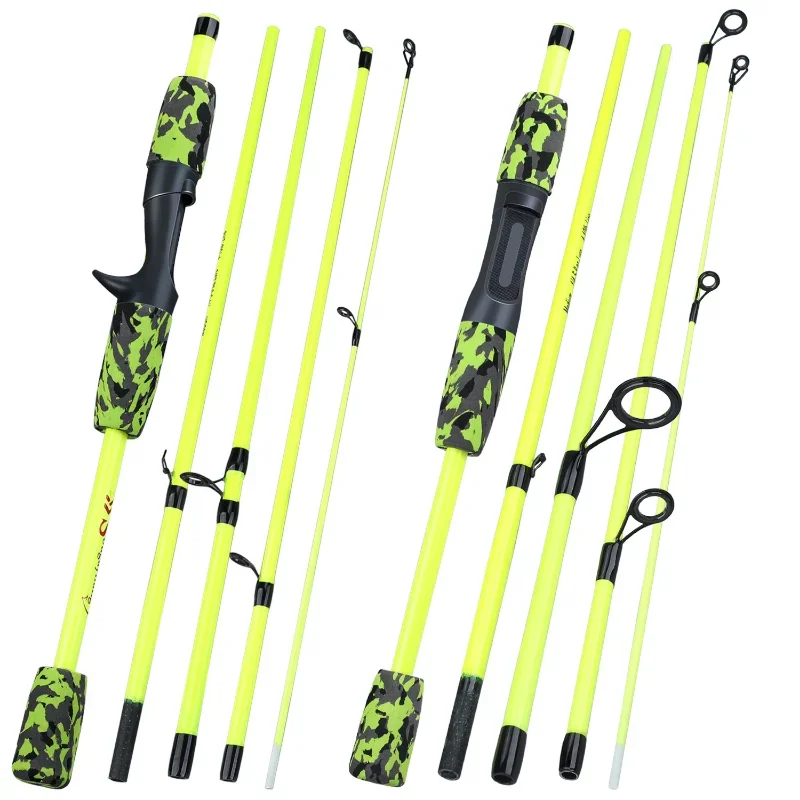Sougayilang 5 Section Spinning Casting Fishing Rod 1.8M Ultralight Weight Carbon Fiber Poles for Travel Freshwater Fishing Pesca - Image 4