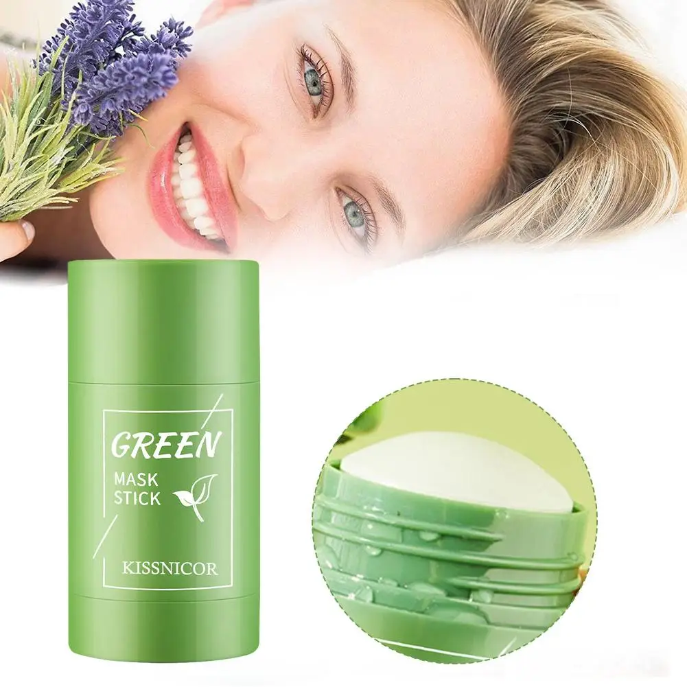 40g Remove Blackhead Green Tea Solid Mask Cleans Pores Stick Facial Blemish Black Dots Shrink Pores Korean Skin Care Cosmetics - Image 5