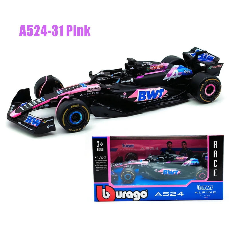 Bburago 1:43 F1 2024 Red Bull Racing TAG Heuer RB20 Ferrari SF24 Racing Alpine A524 McLaren MCL60 Monaco F1 MCL38 Formula Car - Image 7