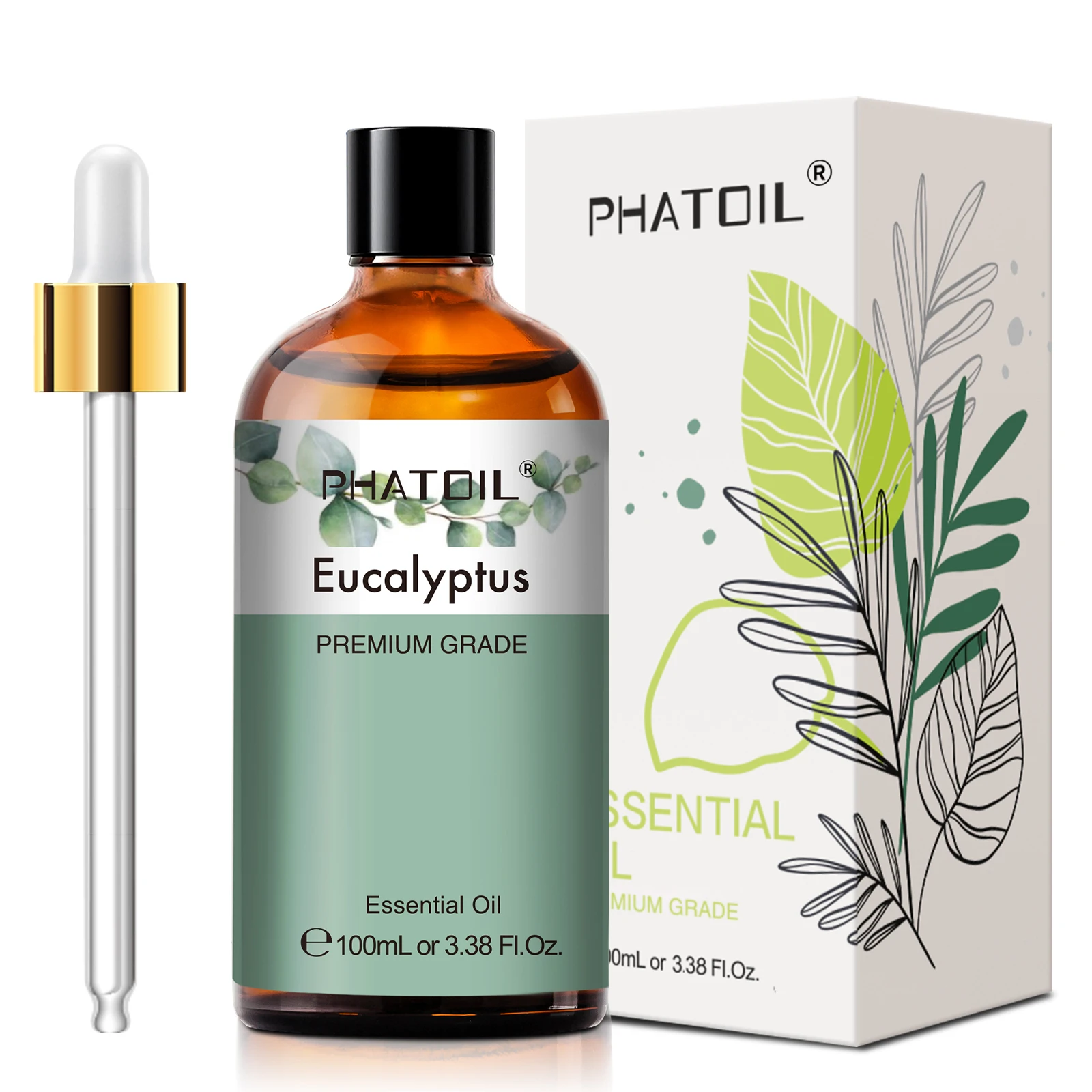 PHATOIL 100ml Eucalyptus Essential Oil For Skin Lavender Vanilla Jasmine Lemon Bergamot Aroma Oil for Aromatherapy Candle Making - Image 2