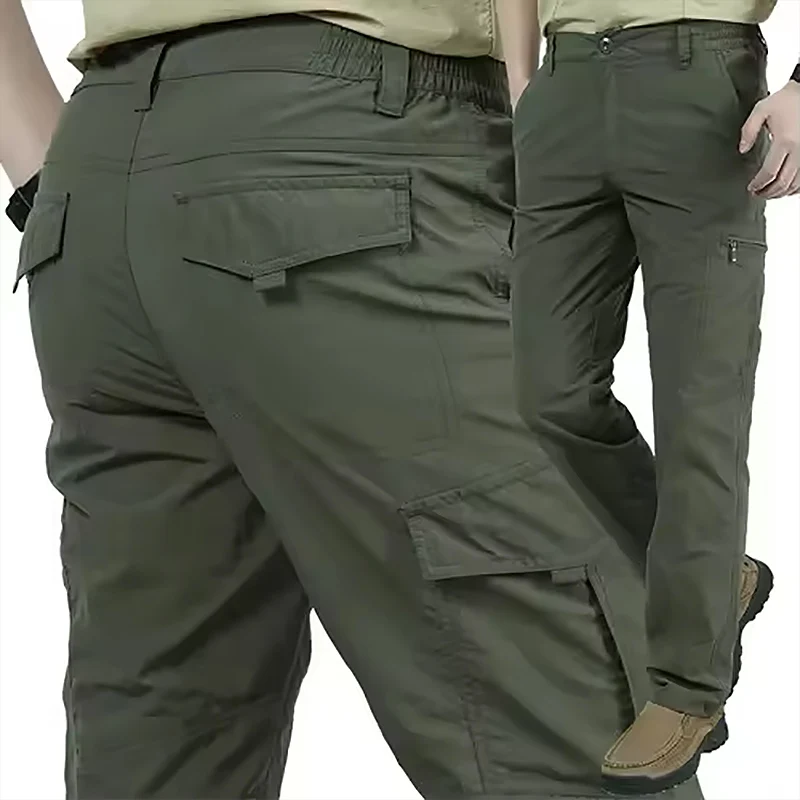 2025 Summer Tactical Pants Mens Quick Dry Thin Trousers Lightweight Casual Waterproof Pants Outdoor Workout Breathable Long Pant - Image 3