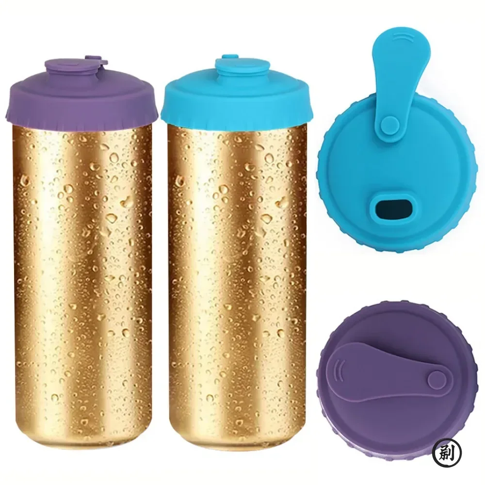 Silicone Soda Can Lid Reusable Can Stopper for Soda Beer Drinks Juice Coke Beverage Fits Standard Cans Protecto Coke Can - Image 2