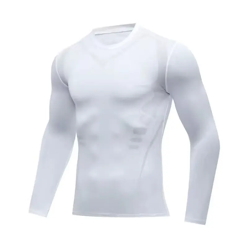 Men's T-shirt Men Running Sport T Shirt Men Compression Fitness Tops Tee Quick DryTight Training Gym Sport Running Shirts Jersey - Image 5