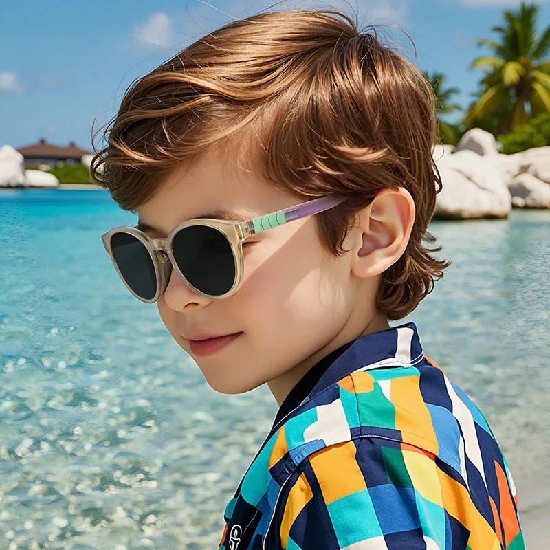 New Fashion Round Children Polarized Sunglasses Kids Sunglasses Boy Girl Stylish Baby Student Eyeglasses Party Eyewear UV400 - Image 3