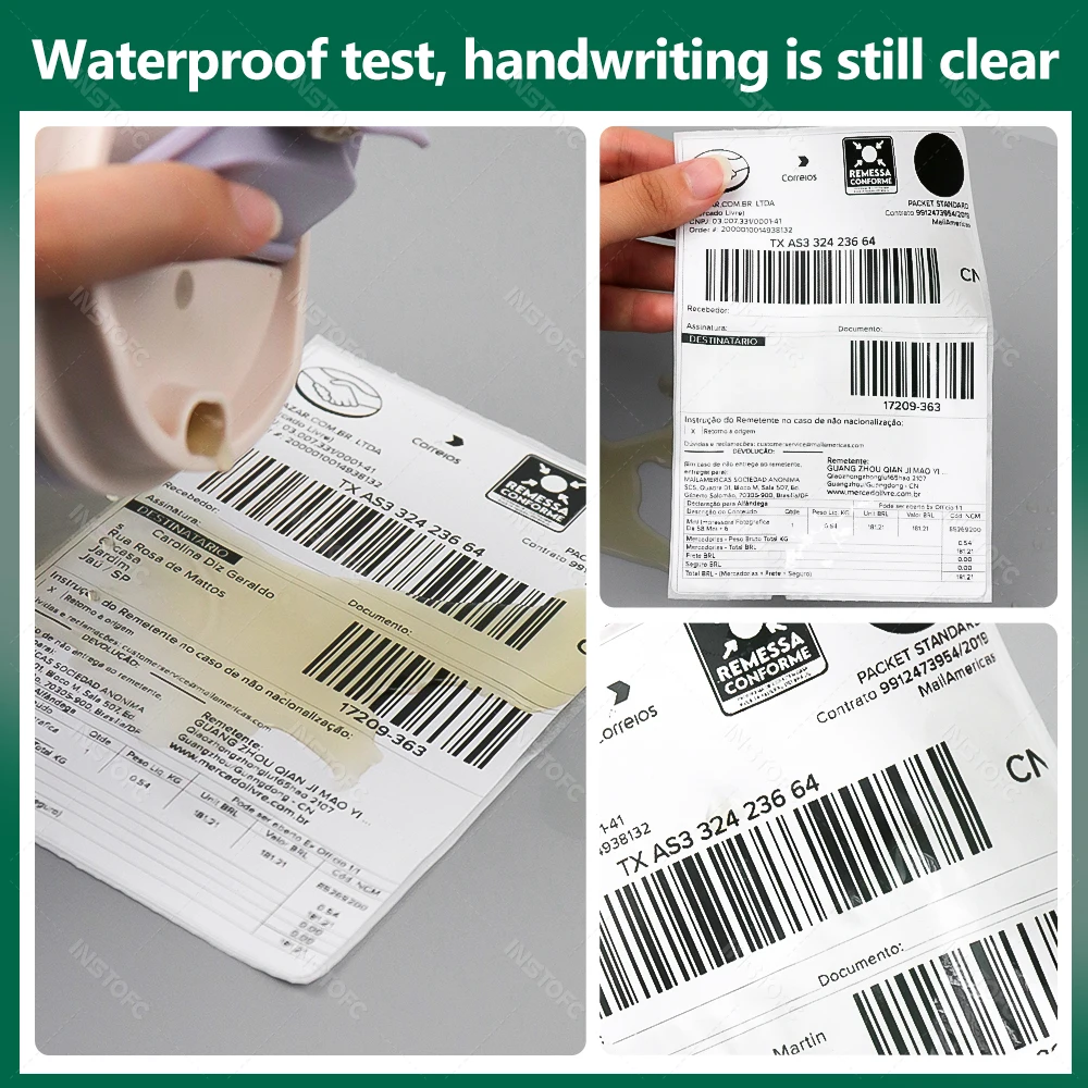 4x6 inch Direct Thermal Labels 500/100 Labels Per stacked Strong Adhesive Resistant Waterproof For Shipping label 100x150mm - Image 3