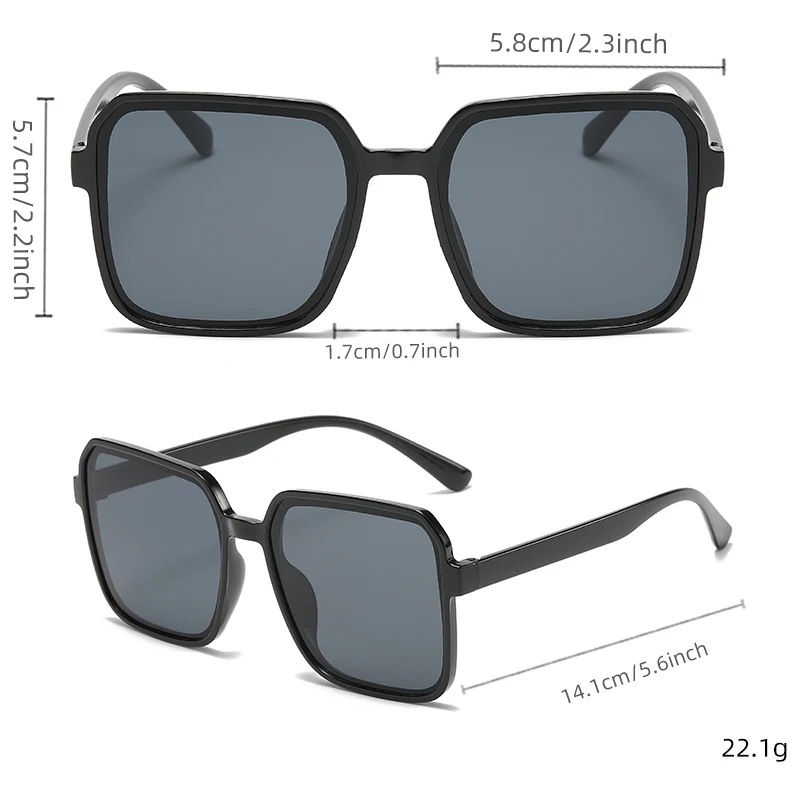 5pcs the glasses combination Square large frame casual fashion sunglasses 2024 new cross-border street shot unisex sunglasses - Image 4