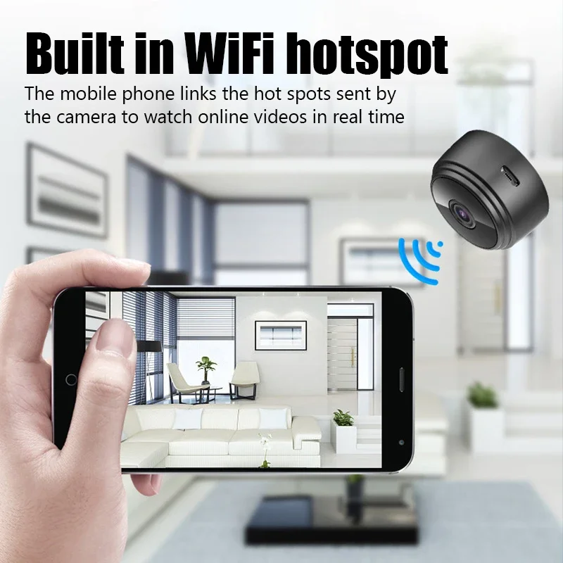 9 WiFi Mini Camera Wireless Video Recorder Voice Recorder Security Monitoring Camera Smart Home For Infants And Pets - Image 5