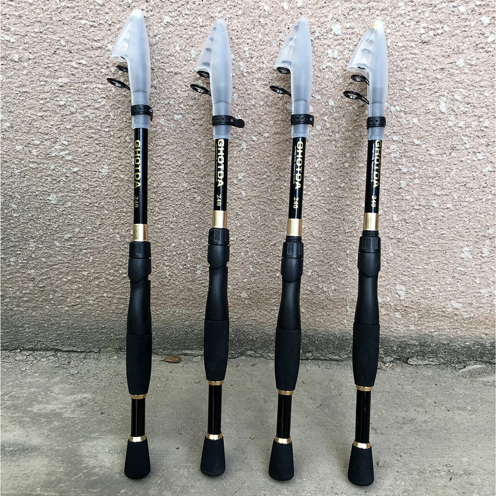 1.6-2.4m Telescopic Fishing Rods Ultralight Weight Spinning Casting Carbon Pole Fishing Accessories Lure Weight 10-30g - Image 6