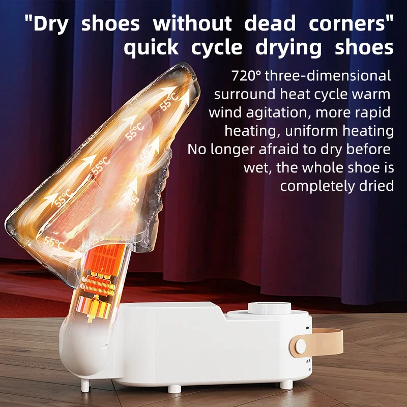 Intelligent Timer Shoe Dryer Adjustable Dryer Quick Drying Deodorizing Sterilizing Shoe Dryer Household Shoe Warmer Heater - Image 4