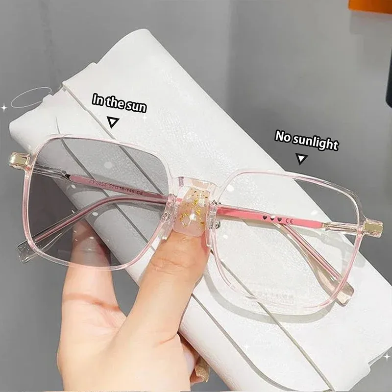 Photochromic Anti Radiation Glasses Metal Eyeglass For Woman Men - Image 4