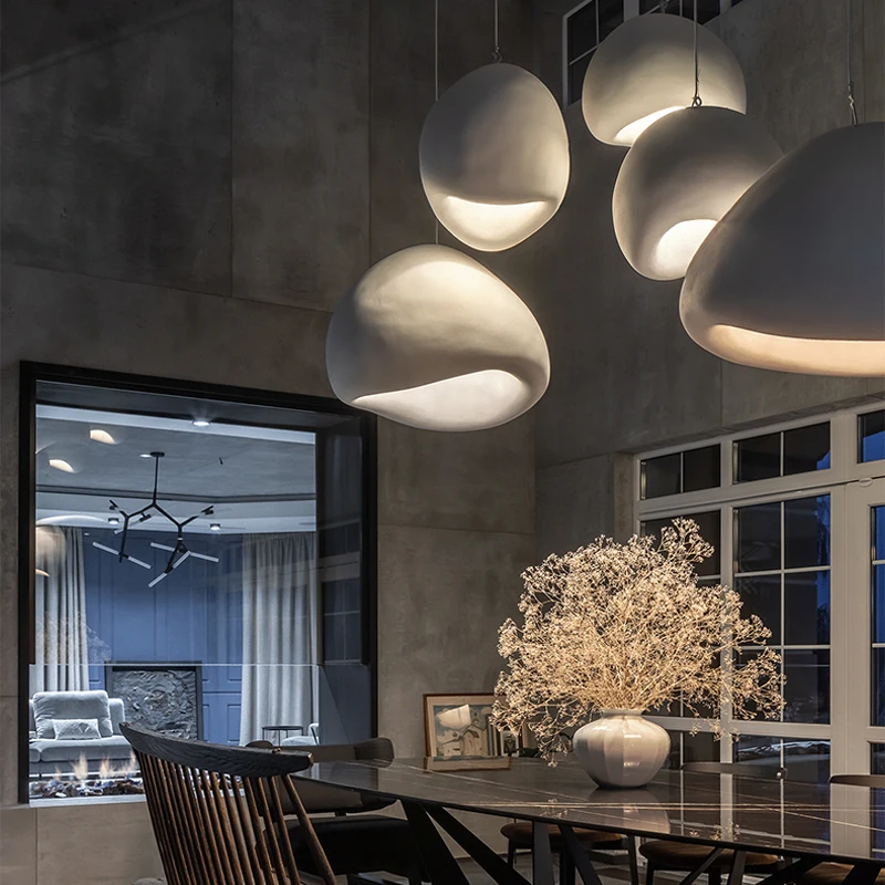 Nordic Wabi Sabi Pendant Lights Modern LED Ceiling Chandelier Lights for Living Room Bedroom Dining Room Home Decor Hanging Lamp - Image 2