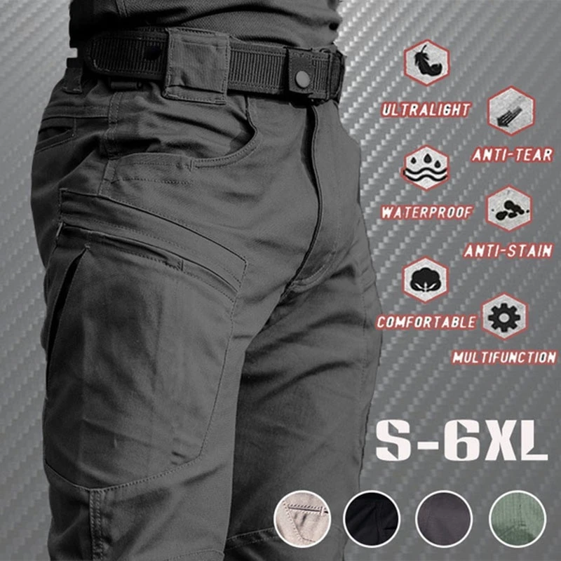 Men's Summer Tactical Cargo Pants Lightweight Casual Waterproof Trousers Casual Pants Wear-resisting Multi-pocket Outdoor Hiking - Image 5