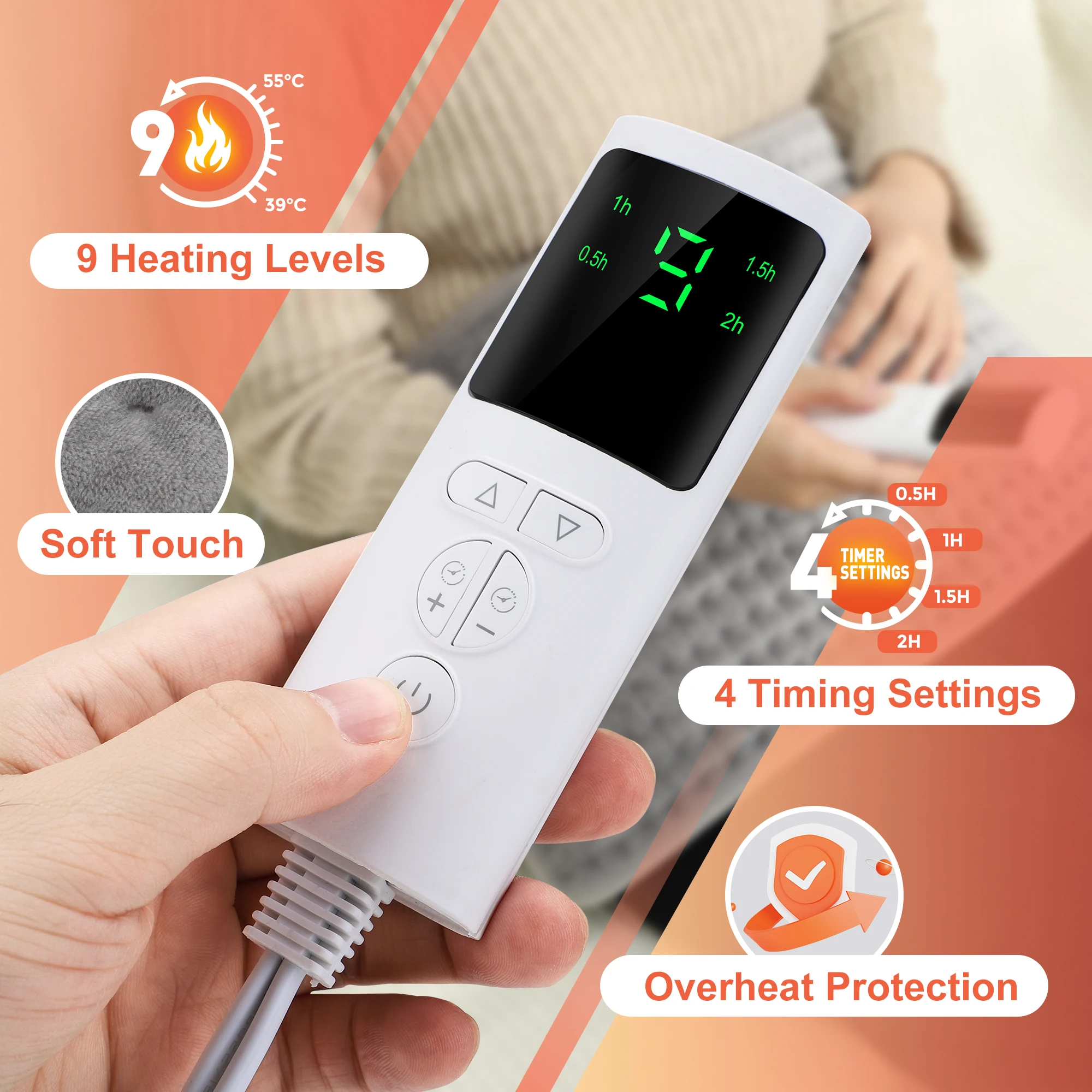Electric Heating Waist Belt Portable Thermal Pad Office Home Adjustable Temperature Lumbar Belt Warming Abdomen Back Hand Warmer - Image 3