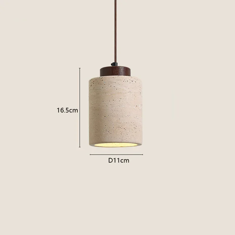 apanese modern designer wabi-Sabai bedroom bedside lighting bar B&B yellow cave stone chandelier bedside hanging wire lamp - Image 3