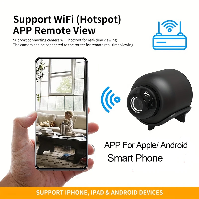 New X5 Mini Camera 1080P Clear Night Vision Lightweight Portable Premium Cams Motion Detection Wireless WiFi Surveillance Camera - Image 8