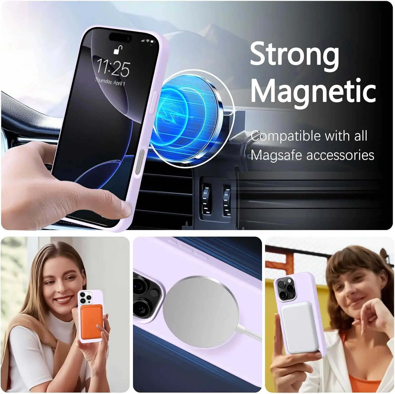 Magnetic Phone Case For iPhone 15 14 16 Plus 11 12 13 16 Pro Max Silicone Official Lanyard Magsafe Strap Protector Soft Cover - Image 5