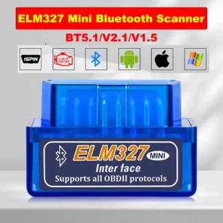 Mini ELM327 V1.5/V2.1 Bluetooth OBD2 Scanner Code Reader Car Diagnostic Tools Check Engine Scan Car Fault Detector