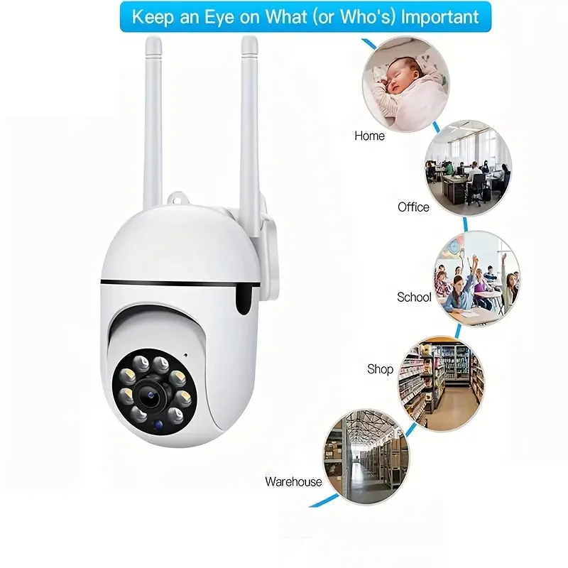 3MP WiFi Camera Home PTZ IP Camera Color Night Audio Wireless Surveillance Camera Auto Home Tracking Security CCTV Camera - Image 5