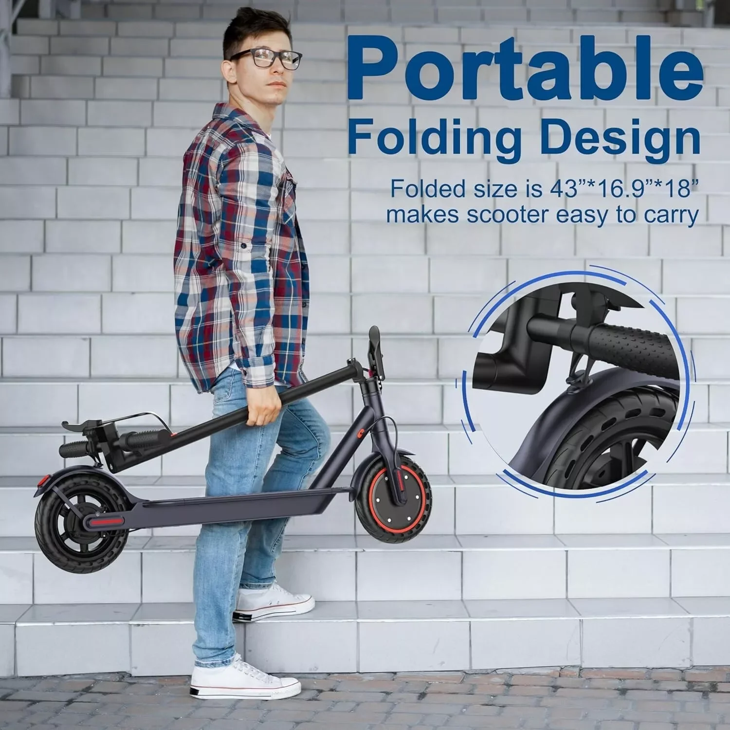 LP60 Electric Scooter 350W 19mph APP Smart Control Scooter 8.5inch tire Folding Electric Scooter 16miles Max Range for Adult - Image 8
