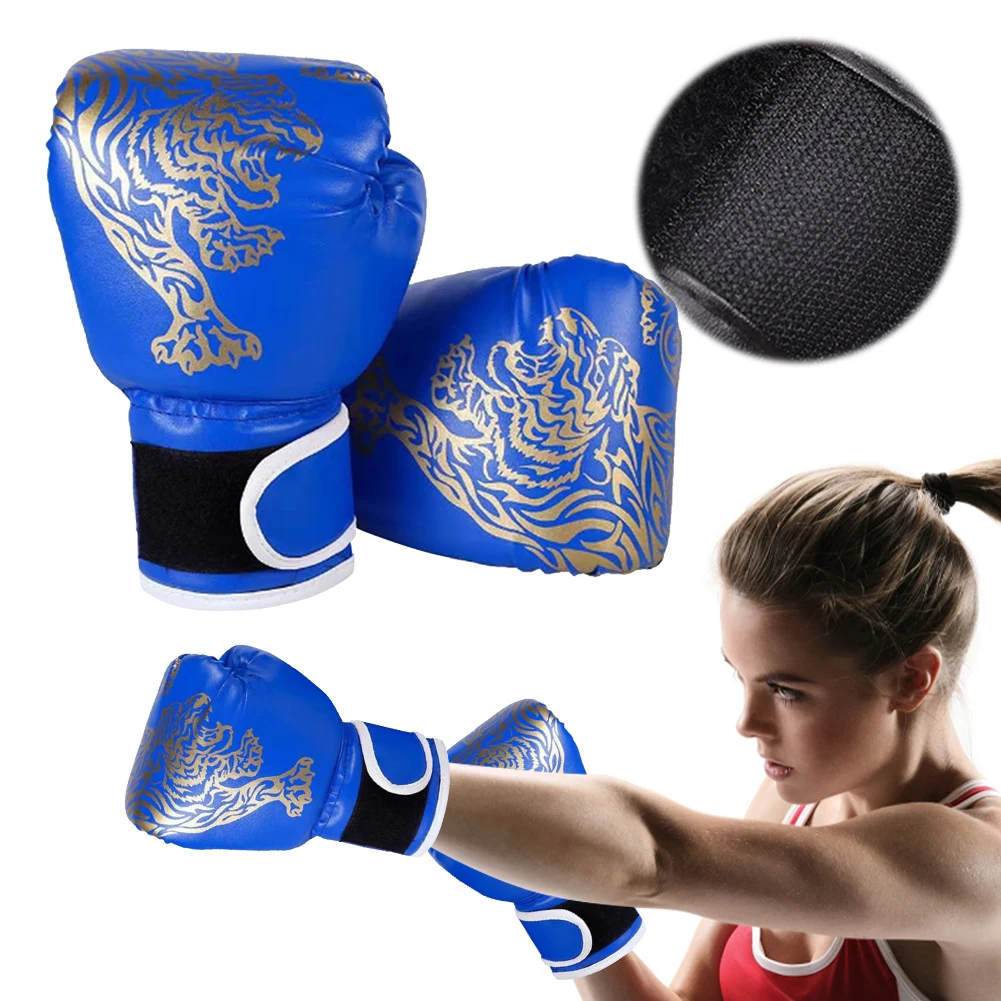 2pcs Boxing Training Fighting Gloves Breathable PU Leather Boxing Training Gloves Sanda Sparring Muay Thai MMA Karate Gloves - Image 3