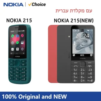 New Nokia 215 4G Mobile Phone Dual SIM Cards FM Radio 1150mAh Standby Time Feature Phone with Hebrew Keyboard Original 100%