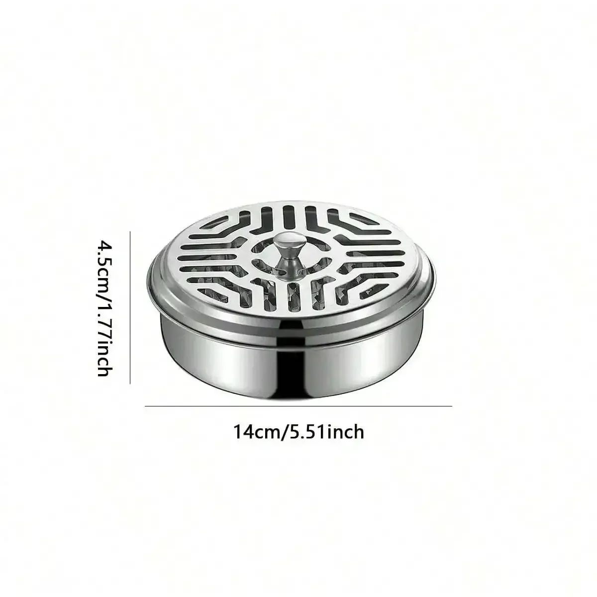1PC Stainless Steel Mosquito Incense Box with Cover, Mosquito Incense Plate, Nail Teeth, Mosquito Incense Tray, Safety, Fire Pro - Image 6