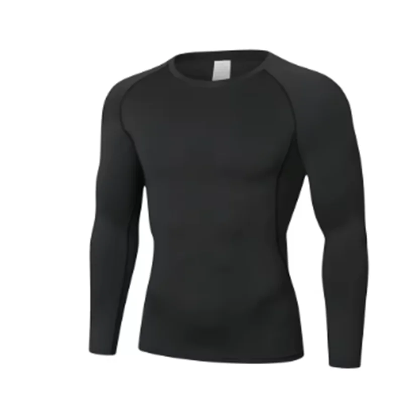 Men's T-shirt Men Running Sport T Shirt Men Compression Fitness Tops Tee Quick DryTight Training Gym Sport Running Shirts Jersey - Image 4