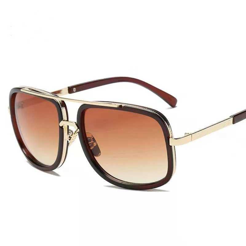 New Fashion Cool Men Driving Glasses Goggle Summer Style Gradient Brown Sunglasses Vintage Pilot Sun Glasses UV400 Oculos De Sol - Image 3