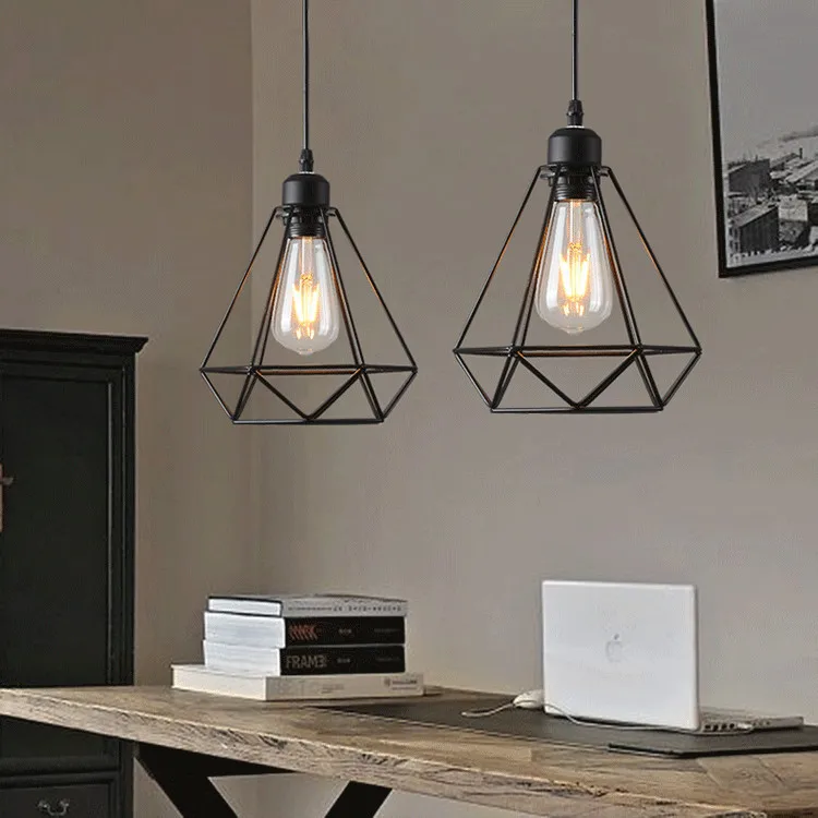 Industrial Pendant Light Led Adjustable Hanging Lamp Shade for Home Kitchen Metal Cage Pendant Lighting for Island Dining Room - Image 2