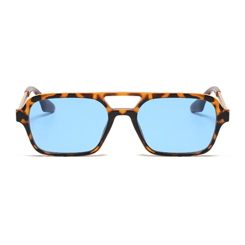 Small Vintage Square Sunglasses Women Brand Designer Mirror Sun Glasses Female Fashion Retro Leopard Frame Blue Oculos De Sol - Image 3