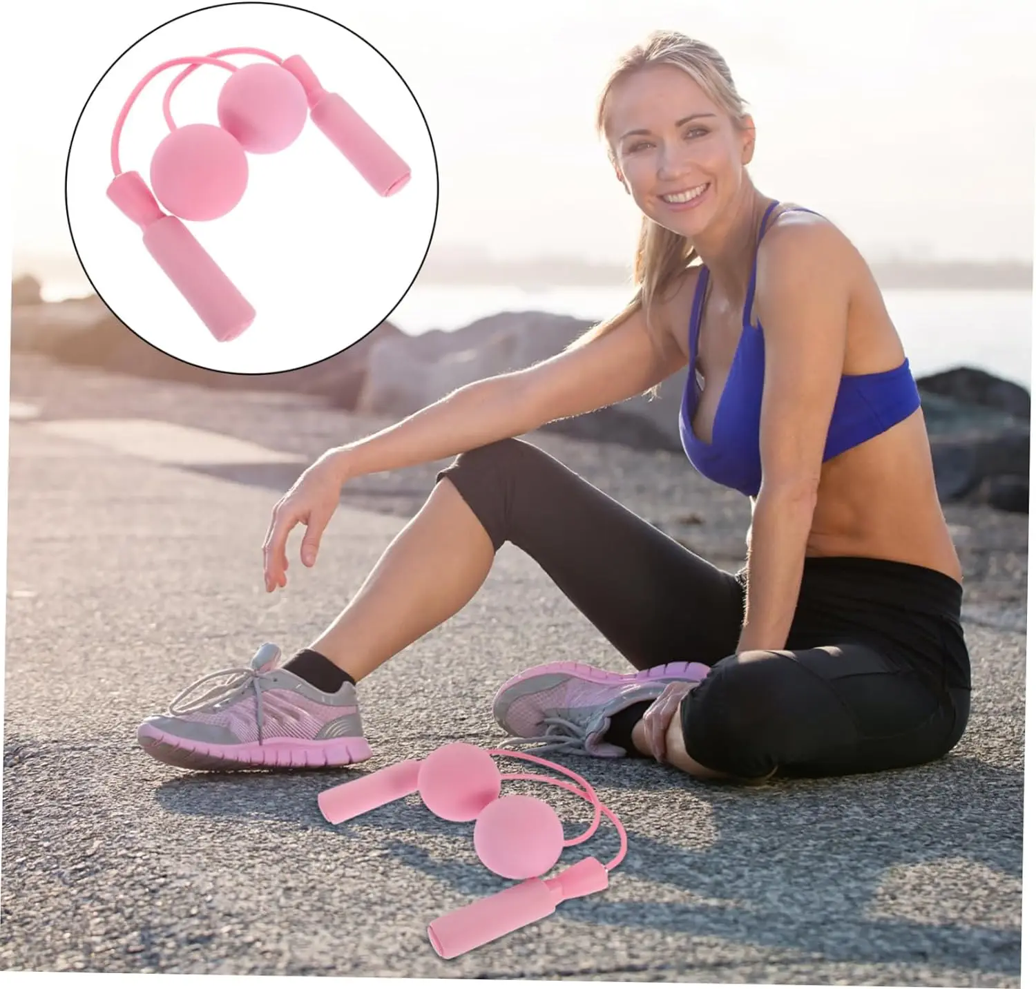 1pc Heavy Cordless Skipping Rope, Fitness Jump Rope With Big Ball, Suitable For Household Indoor Sports, Fat Burning - Image 5